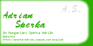 adrian sperka business card